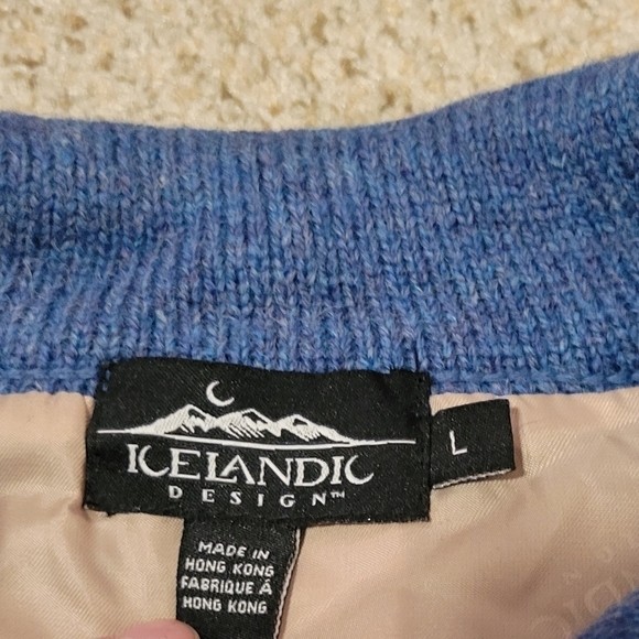 Vintage Icelandic Design Wool Granny Cottage Sweater Flowers Birds Nordic - Picture 5 of 12